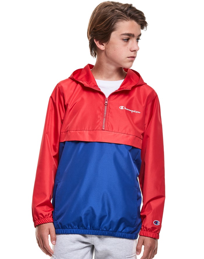 Chaqueta Champion Niño - Stadium Colorblock Windbreaker ( Azules/Rojas ) 9813740-ZL